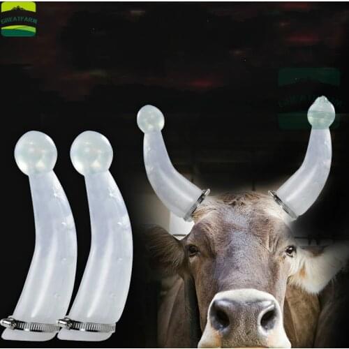 1 Pair Calf Prevent Collision Tool Calf Horn Cover Anti Fighting Cow Cattle Angle Proof Top Cover Silicone Protect Cover farm