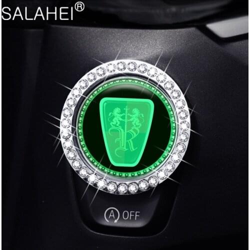 1set Luminous Crystal Car One-Key Engine Ignition Key Ring For Roewe 750 216 Cabriolet 620 Si 416 GSi Car Interior Accessories