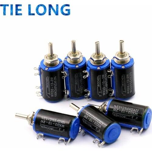 1pcs WXD3-13-2W 100 200 220 470 680 1K 2.2K 3.3K 4.7K 5.6K 6.8K 10K 22K 33K 47K 100K Ohm WXD3-13 2W Wirewound Potentiometer