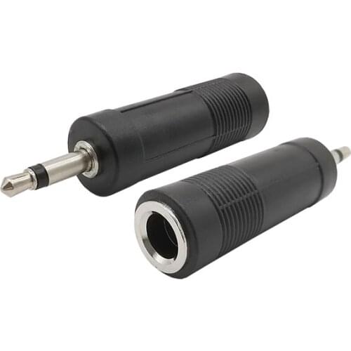 10Pcs/Lot 3.5mm to 6.5mm Mono Audio Connector 3.5mm Male Plug to 6.35mm Female Jack Adapter Converter for Mobile Phone Notebook