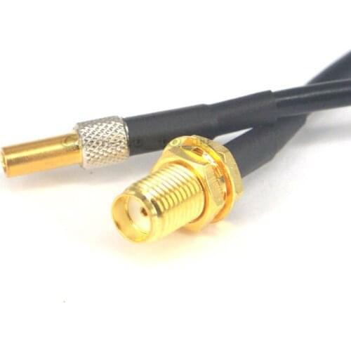 10 Pieces RF Coax Adapter SMA Female to CRC9 Male Straight Plug Connector Pigtail Extension Cable RG174 Cable 20cm