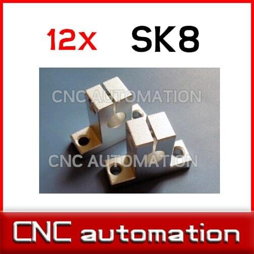 12pcs SK8 8mm Shaft Support CNC Router SH8A