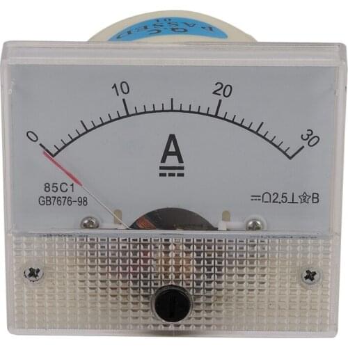 85C1-A Dc Analog Ampere Meter Panel Meter Gauge 30A Amp Gauge Current Mechanical Ammeters