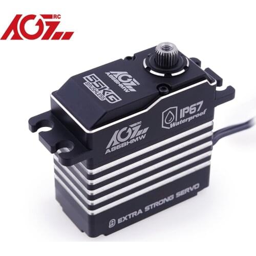 AGFRC A86BHMW Large Torque 55KG 0.110Sec Magnetic Waterproof HV Programmable Brushless Digital STD Servo For 1/8 Scale Model Car