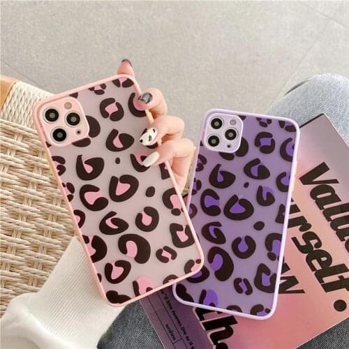 LUPWAY Retro Leopard Print Phone Case For iPhone 11 12 Pro Max XS Max X XR 12 Mini 7 8 Plus SE 2020 Camera Protection Back Cover