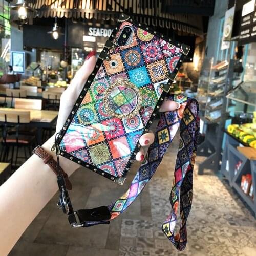 For Samsung Galaxy A71 A51 5G A70 A72 S21 Ultra S20 FE S8 S10 S9 Plus Note 10 Pro 20 Case Vintage Shockproof Square Back Cover