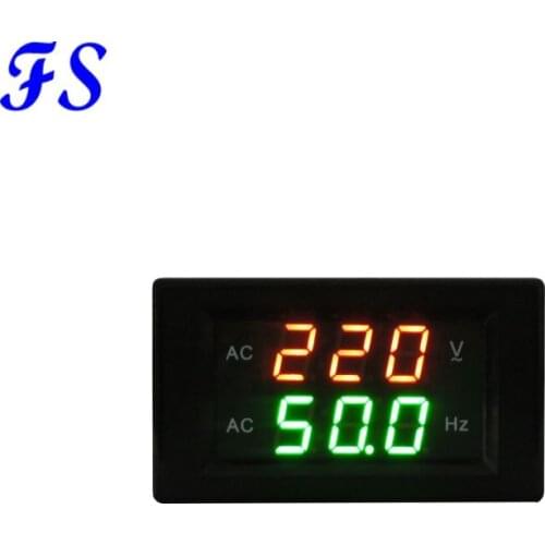 LED Digital Voltage Meter AC 80-500V 45.0-65.0 HZ Voltage Frequency Meter Hertz Gauge HZ Meter AC Volt Panel Meter