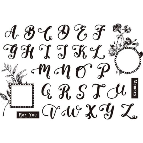 Flower letter stamp Clear Stamp for Scrapbooking Transparent Silicone Rubber DIY Photo Album Decor A106