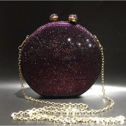 XIYUAN Elegant Women Evening Bags Crystal Diamond Metal Clutches Wedding Party Minaudiere Purses and Handbags clutch purse bags