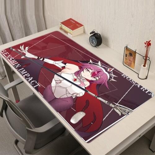 Genshin Impact Pc Gamer Desk Large Mouse Pad Anime Gaming Mouse Mat Varmilo Kawaii Gaming Accessories MausepadMice Keyboards