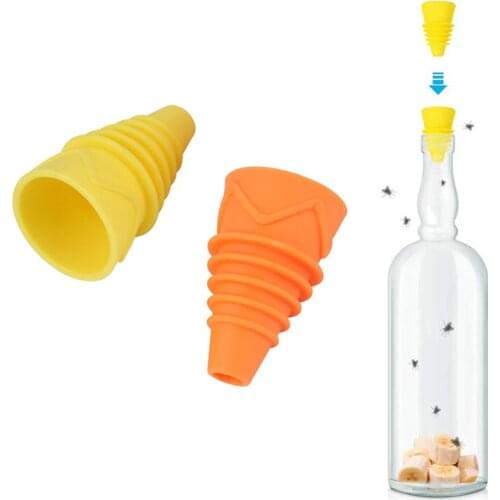 Flexible Flies Trap Funnel Reusable Silicone Fruit Fly Trap Pest Control Catcher Killer Practical Insects Trapping Funnel 1Pc
