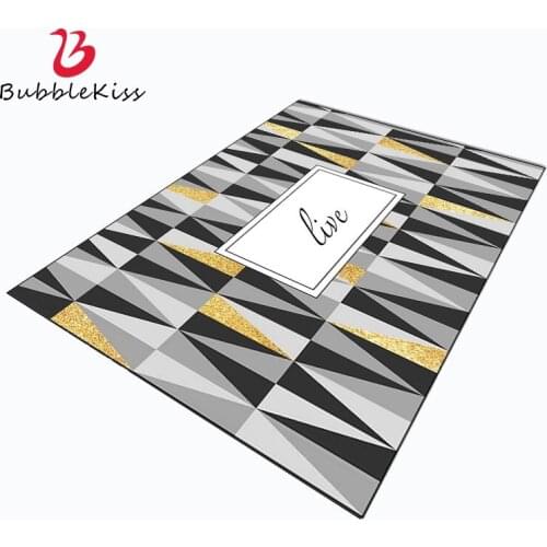 Bubble Kiss Fashion Nordic Design Bedroom Decor Carpet Gray Yellow Geometric Carpet Soft Boy Room Game Floor Mat Hot Sale Rug