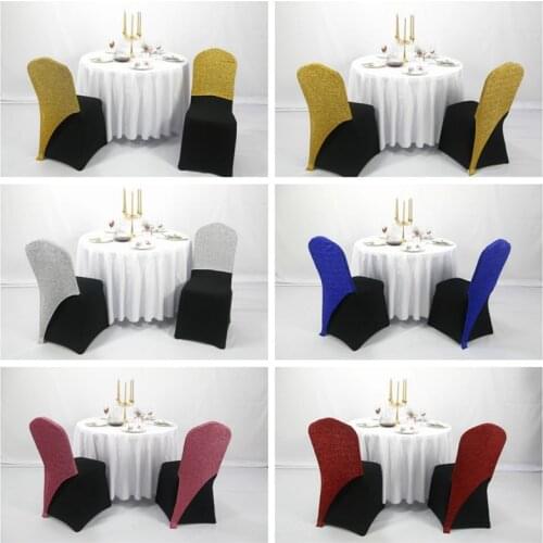 Nice Looking Sequin Chair Cap Hood Fit On Spandex Chair Cover Wedding Event Party Decoration