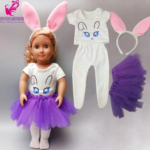 17" new born baby Doll rabbit clothes pants skirt 18 inch og girl doll clothes trousers outfit baby birthday gift