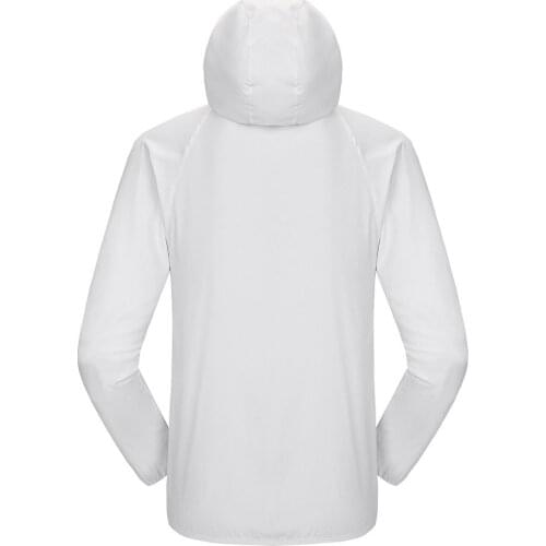 Fashion Zipper Hooded Jacket Thin Breathable Quick Dry Summer Sunscreen Shirt Solid Color Casual Clothes for Outdoor Travel