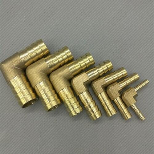 4mm 5mm 6mm 8mm 10mm 12mm 14mm 16mm 19mm Hose Barb Elbow Brass Barbed Pipe Fitting Coupler Connector Adapter For Fuel Gas Water