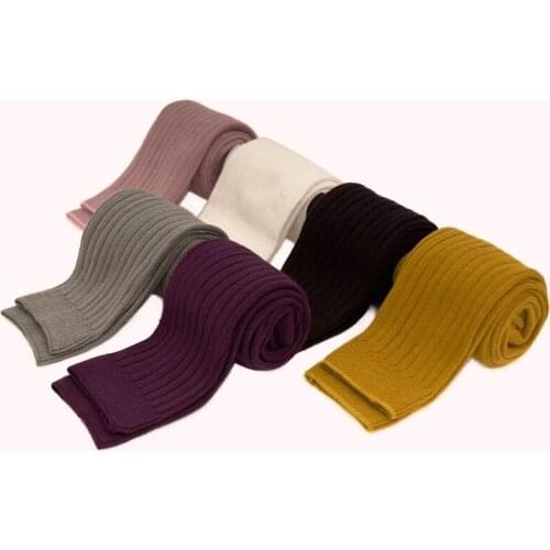 Childrens Baby Leggings Warm Solid Color Wild Rompers Candy Color Korean Version of The Vertical Nine-point Pants