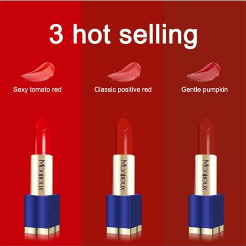 Mengtou Lixue 3 Colors Lipsticks Velvet Matte Waterproof Long Lasting Sexy Red Lip Stick Non-Stick Cup Makeup Lip Tint Pen TSLM