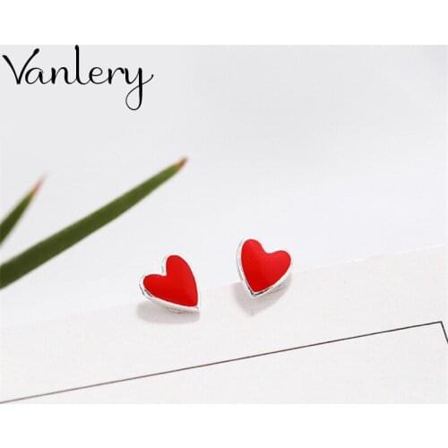 New Arrivals Korean Style Red Love Heart Earrings For Women Lady Bridal Earrings Girls Gifts Pendientes Brincos 2021