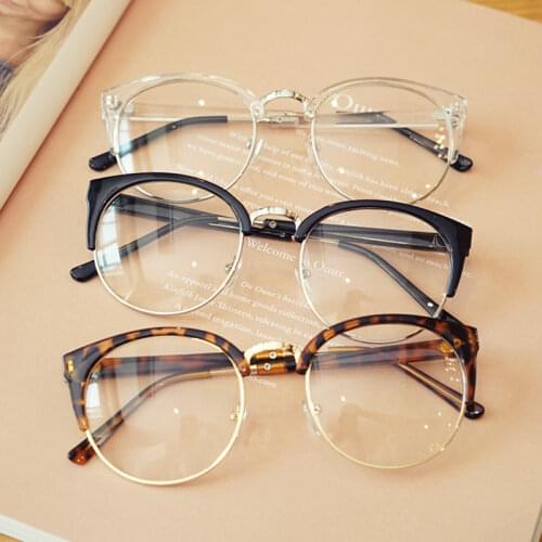 Transparent Spectacle Frame For Men Women Glasses Anti-fatigue Cat Eye High Quality Computer Eyeglasses Men Retro Optical Lens