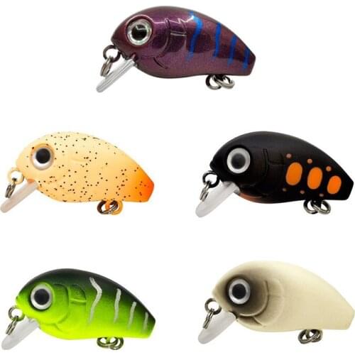 5pcs ABS Lifelike Crankbait Wobbler Sinking Fishing Crankbaits Hard Lure Mini Wobblers Crankbait Sea Fishing Bait