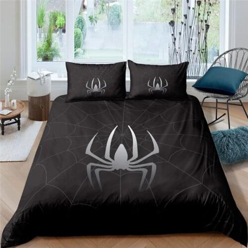 Luxury 3D Cartoon Spider Print 2/3Pcs Kids Bedding Sets Comfortable Duvet Cover Pillowcase Home Textile Queen and King Size