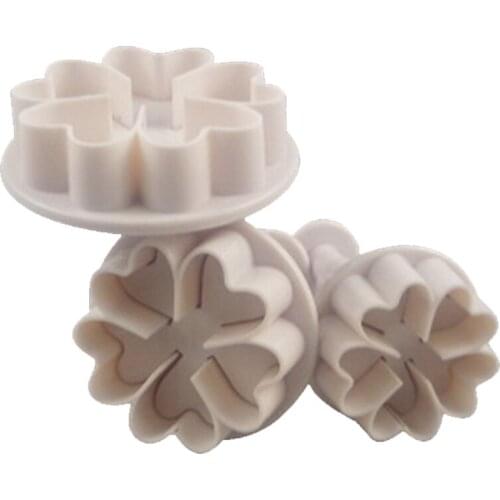 Christmas Plastic Cookie Biscuit Cutter Printing Plunger Mold Fondant Baking Cake Decorating Tools Valentines Day Cake Mould