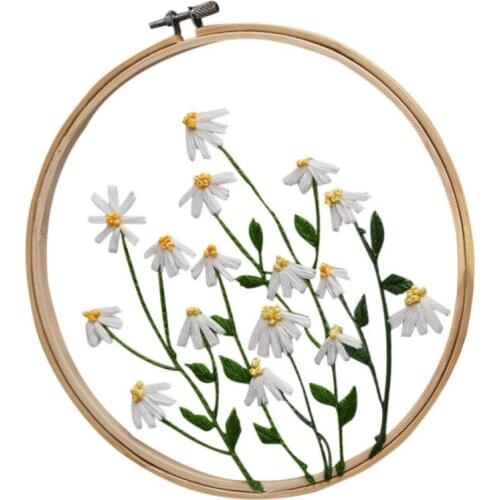 European style Mesh DIY Embroidery Flower Painting Cross Stitch Kit Clear Yarn Embroidery DIY Home Crafts