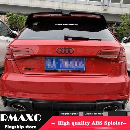 For Audi A3 Hatchback Spoiler 2014-2018 Audi A3 RS 3HSC Spoiler ABS plastic Material Car Rear Wing Color Rear Spoiler