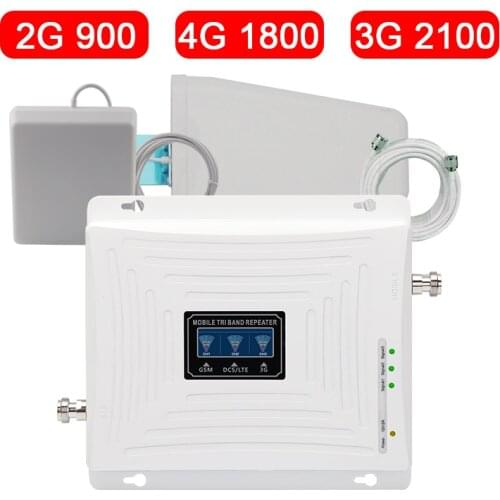 Cellular Amplifier Mobile Phone Signal Booster 4g Repeater Signal Booster for Cell Phone 2g 3g 4g GSM900 LTE1800 WCDMA2100