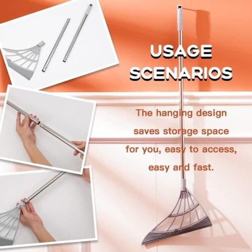 Magic Broom 2-in-1 Sweeper Multifunction Easily Dry the Floor and Remove Dirt Hangable Handle Design for Home Office Mom Gift