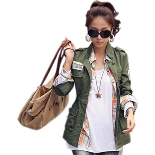 Женские куртки в стиле милитари Winsleter China At AliExpress