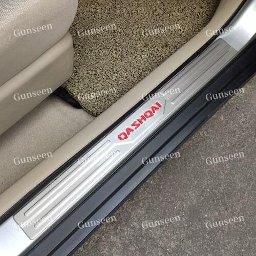 Door Sill Protector For Auto Accessories Sticker Nissan Qashqai J11 Scuff Plate Cover Stainless Protection Strip Car Styling