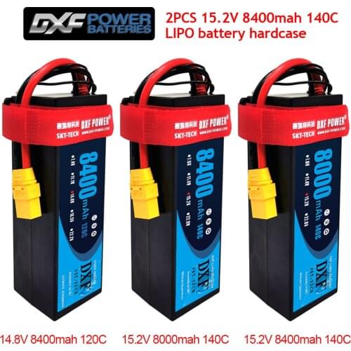 DXF Lipo 4S Battery Hard Case 14.8V 8400mAh 120C/15.2V 8000mah 8400mah 140C for 1:8 1:10 RC Car Truggy Truck Boat Helicopter