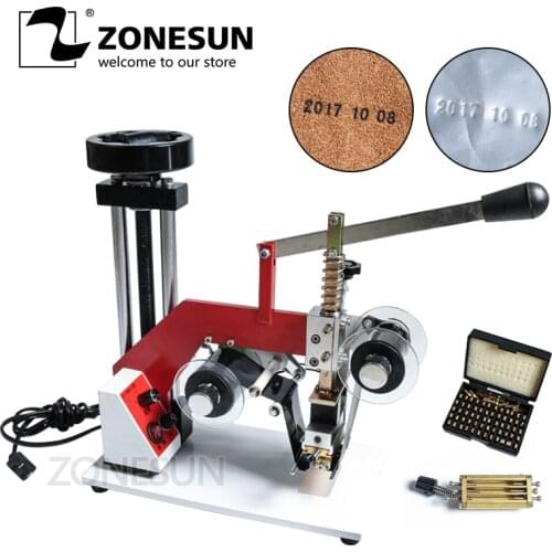 ZONESUN ZY-RM5-E(2) Color Ribbon Hot Printing Machine Date Code Ribbon Hot Foil Stamping Machine,Batch Number Foil Embossor