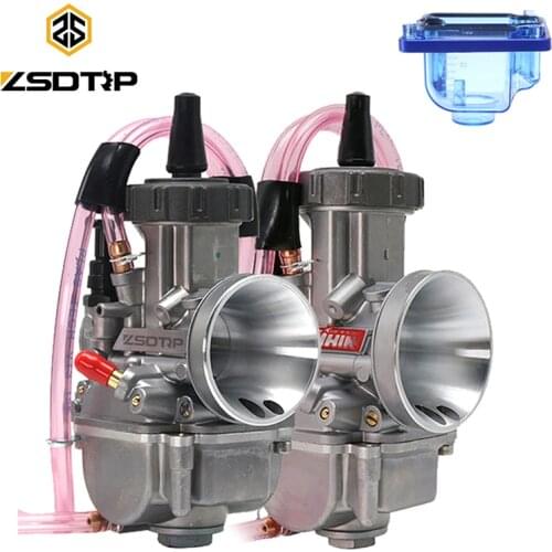 ZSDTRP PWK21 24 26 28 30 32 34mm Keihin Motorcycle Carburetor For 125-250cc 4T Moto ATV UTV Pit Bike Dirt Bike With Power Jet