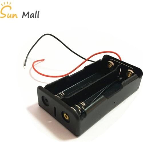 1pcs 18650 Power Battery Storage Case Box Holder Leads With 2 holders in parallel