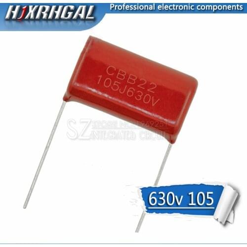 1PCS 630V105J 630V 1UF Pitch 20mm 105 1000NF CBB Polypropylene film capacitor hjxrhgal