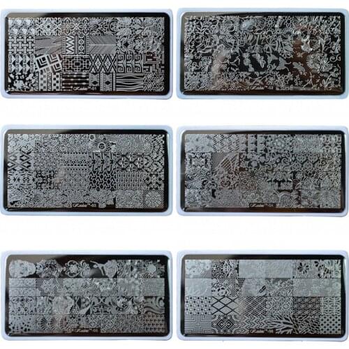 1Pc Xmas Nail Stamping Plates Christmas Snowflake Snowman Stamping Template Plate Manicure Tools Design DIY Nail Tools Kadou0122