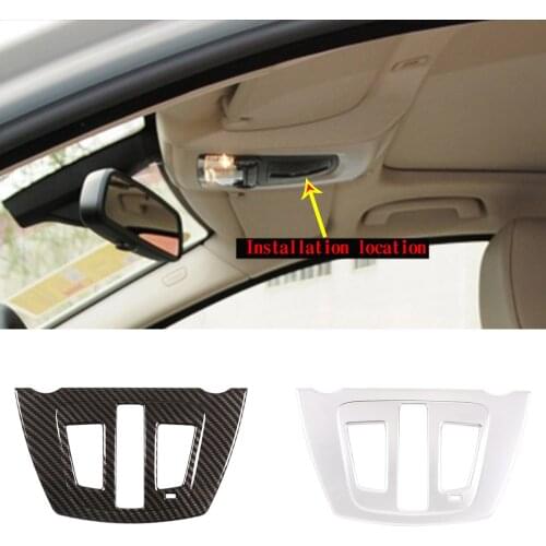 1Piece Carbon Fiber Style Chrome Sunroof Switch Frame ABS Trim Accessories Cover Car Styling For BMW 5 Series G50 7 Series