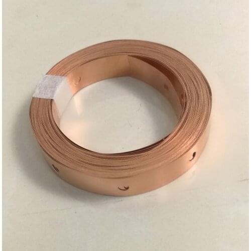 10 meters, Pure Copper Strip for the connection welding 32650 battery without Battery rack mounting Type, Size:0.2mm*14mm