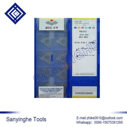 Free shipping high quality sanyinghe 10pcs/lots YBG202 RT16.01N-1.25GMB cnc carbide turning inserts threading inserts