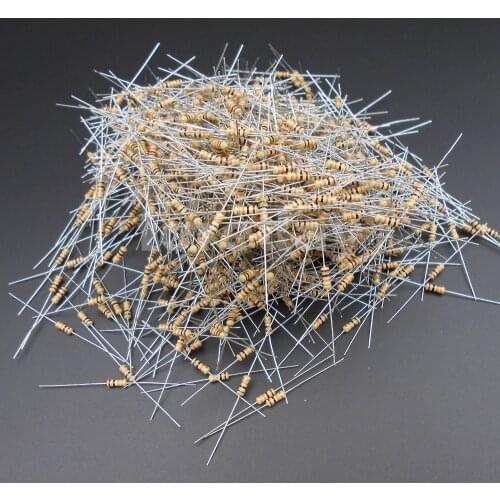 10000PCS Carbon Film Resistors 1/4 Watt 5% 0R 4.7R 10R 15R 20R 22R 30R 33R 39R 47R 51R 100R 300R 1K 2K 3K 10K 100K 1M *FD701-723