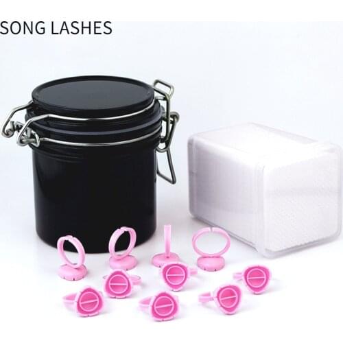SONG LASHES Glue Ring Cleaning Pad Glue Storage Box For Eyelash Extensions For Make Up Tool For Eyelash And Tattoos