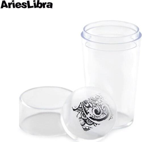 AriesLibra Nail Jelly Stamping Scraper Nails Stamp Tool Set Transparent Printer Transfer Manicure Template Silicone Nail Stamps