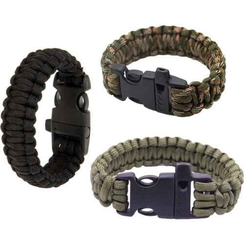 Emergency Rescue Bracelet With Whistle Paracord Survival Bracelet Tactical Climbing Rope Outdoor Parachute Cord Accessories