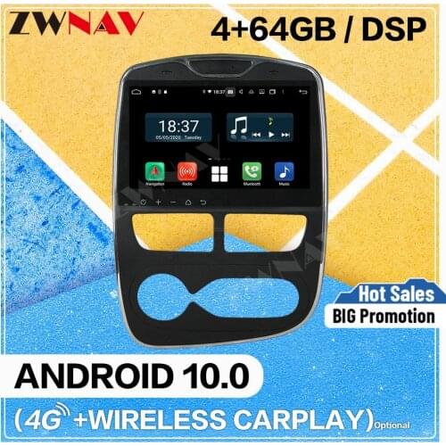 Carplay Android 10.0 screen Car Multimedia DVD Player for RENAULT CLIO 2016 car GPS Navigation Auto Audio Radio Stereo Head unit
