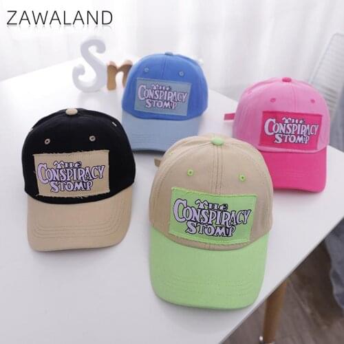 Zawaland Fashion Patch Letter Baseball Cap Childrens Unisex Hip-Hop Caps Summer Boys Girls Casual Hat Adjustable Visor Sun Hats