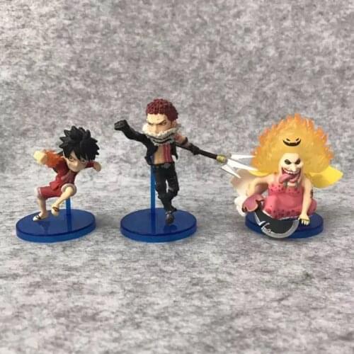 One Piece WCF Cake Island Chapter 3 Luffy Kata Curry Aunt Zeus Gallot Moon Lion Toy Doll Decoration Model Childrens Gift Unisex