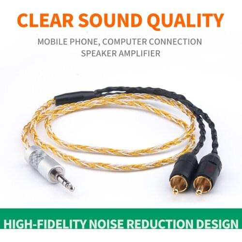 HiFi one point two gold and silver mixed 8-strand upgrade line